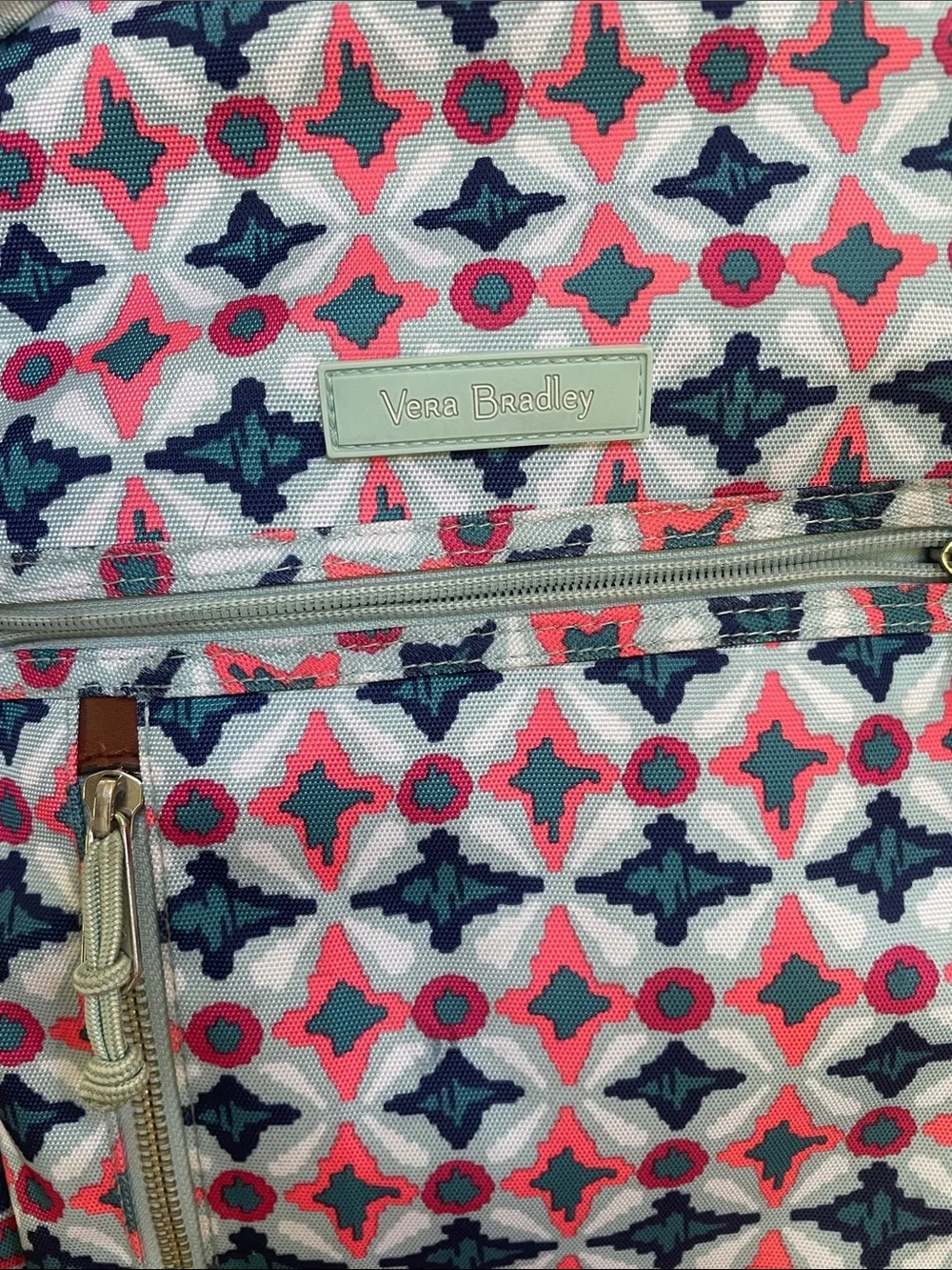 Vera Bradley Water Geo Patterned Backpack retired print